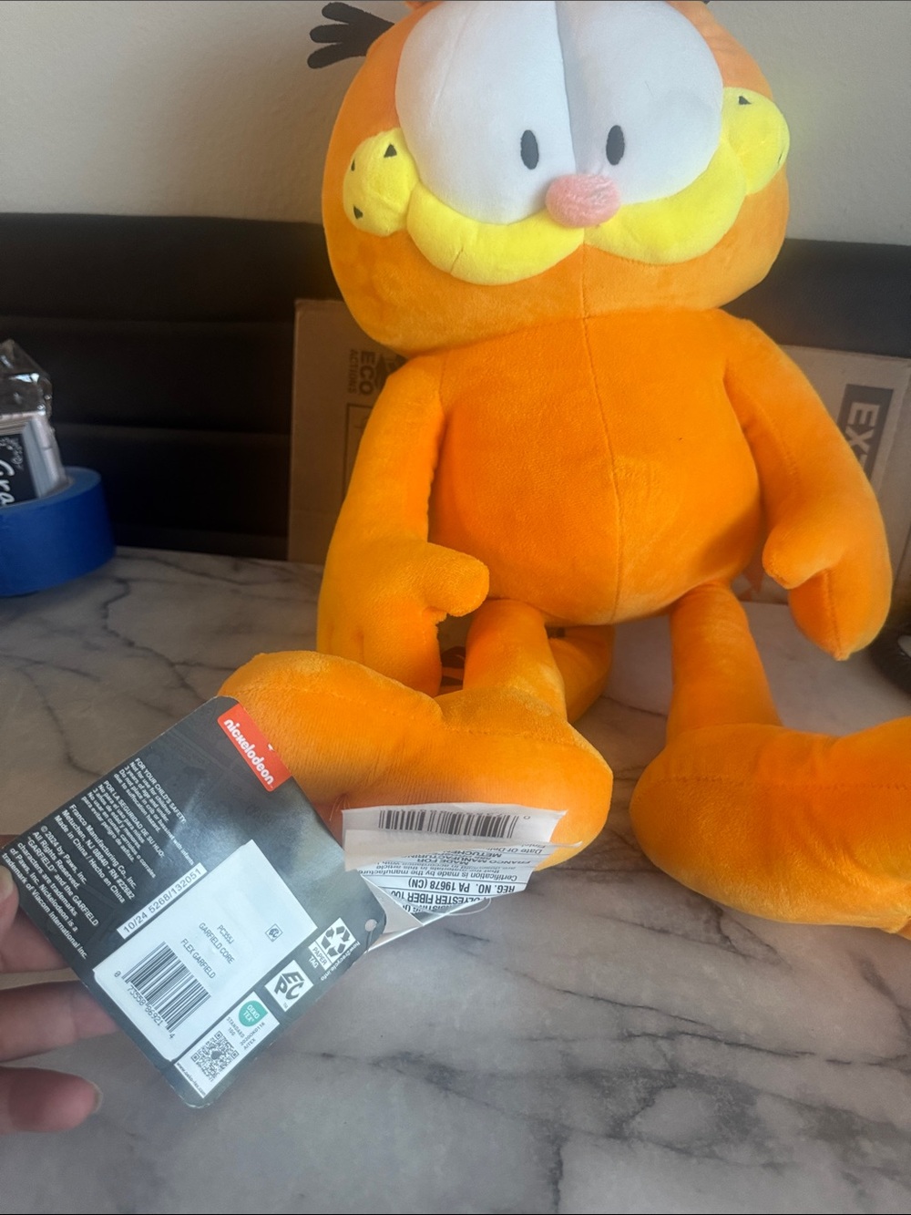Garfield Large Plush Nickelodeon Orange Cat – With Tags - Picture 2 of 3